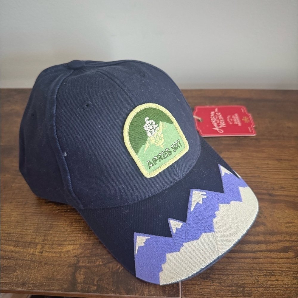 American Needle Navy Blue Cap with Leaf Design